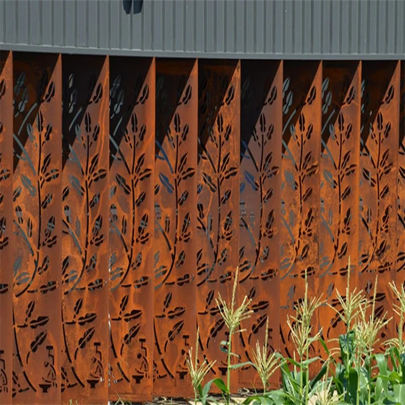 Easily Assembled High Quality Laser Cut Metal Fence Privacy Panels For Outdoor Garden Fencing