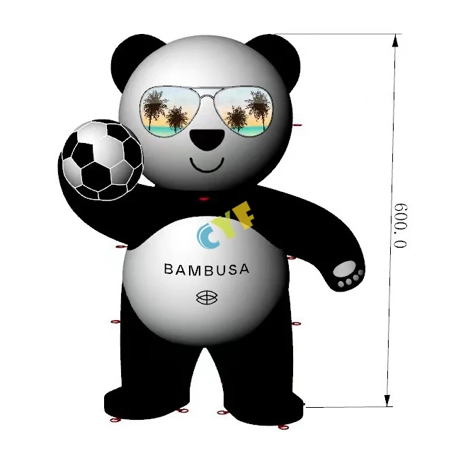globos gigantes Custom giant outdoor advertising promotion inflatable cartoon custom inflatable character panda Model balloon