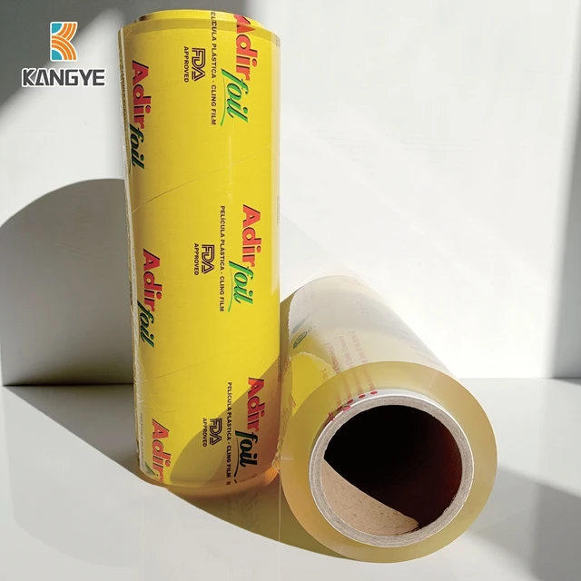 Water proof Plastic Food Grade Packaging Film Food Wrap 13/14 Micron Stretch PVC Cling Film Food Stretch Wrapping Plastic Wrap