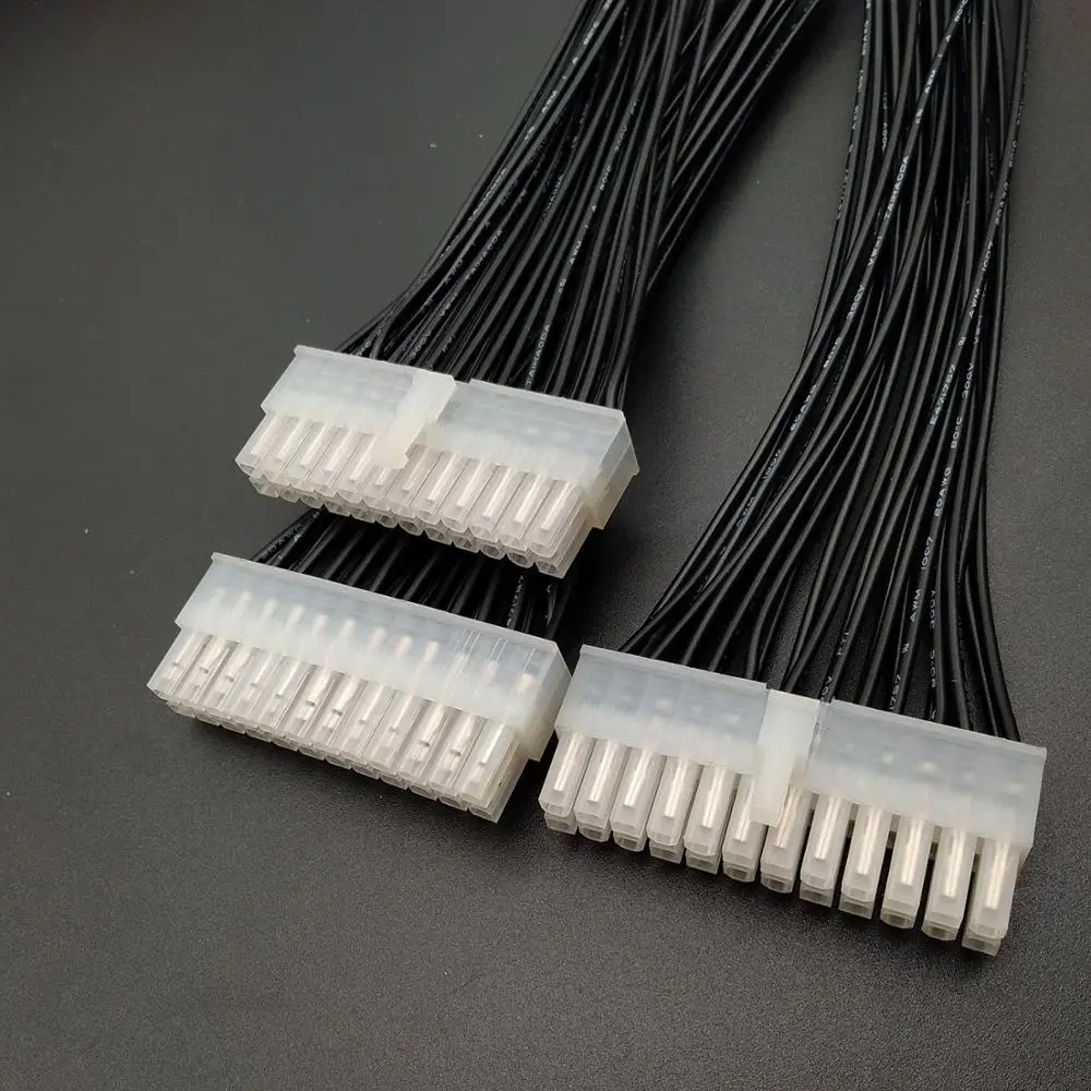 C3030 Molex Mini micro-fit 3.0 male to female computer power 24 pin connectors wire wiring cable harness