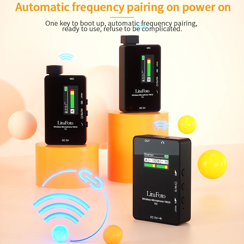 2.4G Wireless Lavalier Microphone Noise Cancelling Microphone Kit 2 Transmitters with 1 Receiver for Live Camera Phone Recording