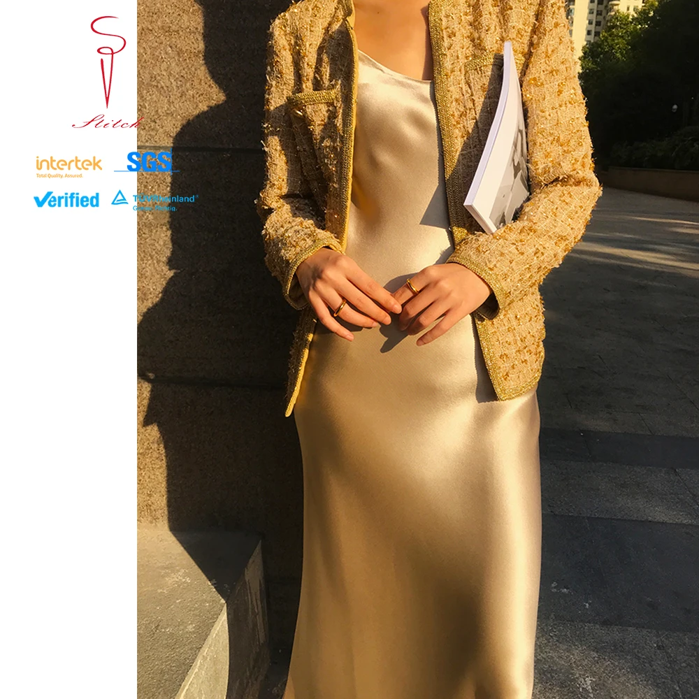 100%  wholesale silk dress  custom made silk pajama  robe