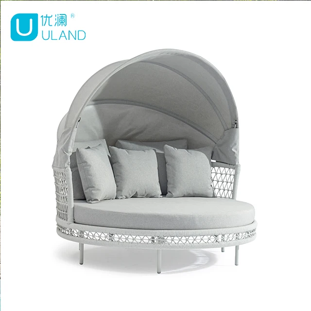 Uland Gery Sponge Sofa Round Outdoor Beach Bed Garden Patio Furniture Aluminum Round Sofa Bed