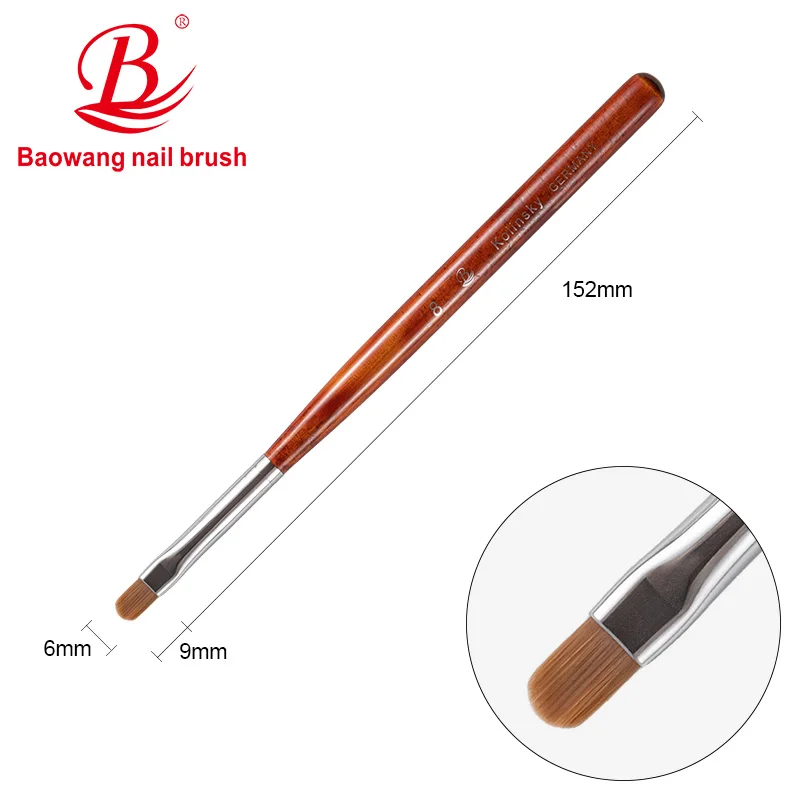Professional New Arrival Manicure Brush Imported PP Nylon Hair Gel Nail for Nails Acrylic Gel Brush for UV Nail Beauty BW18-1