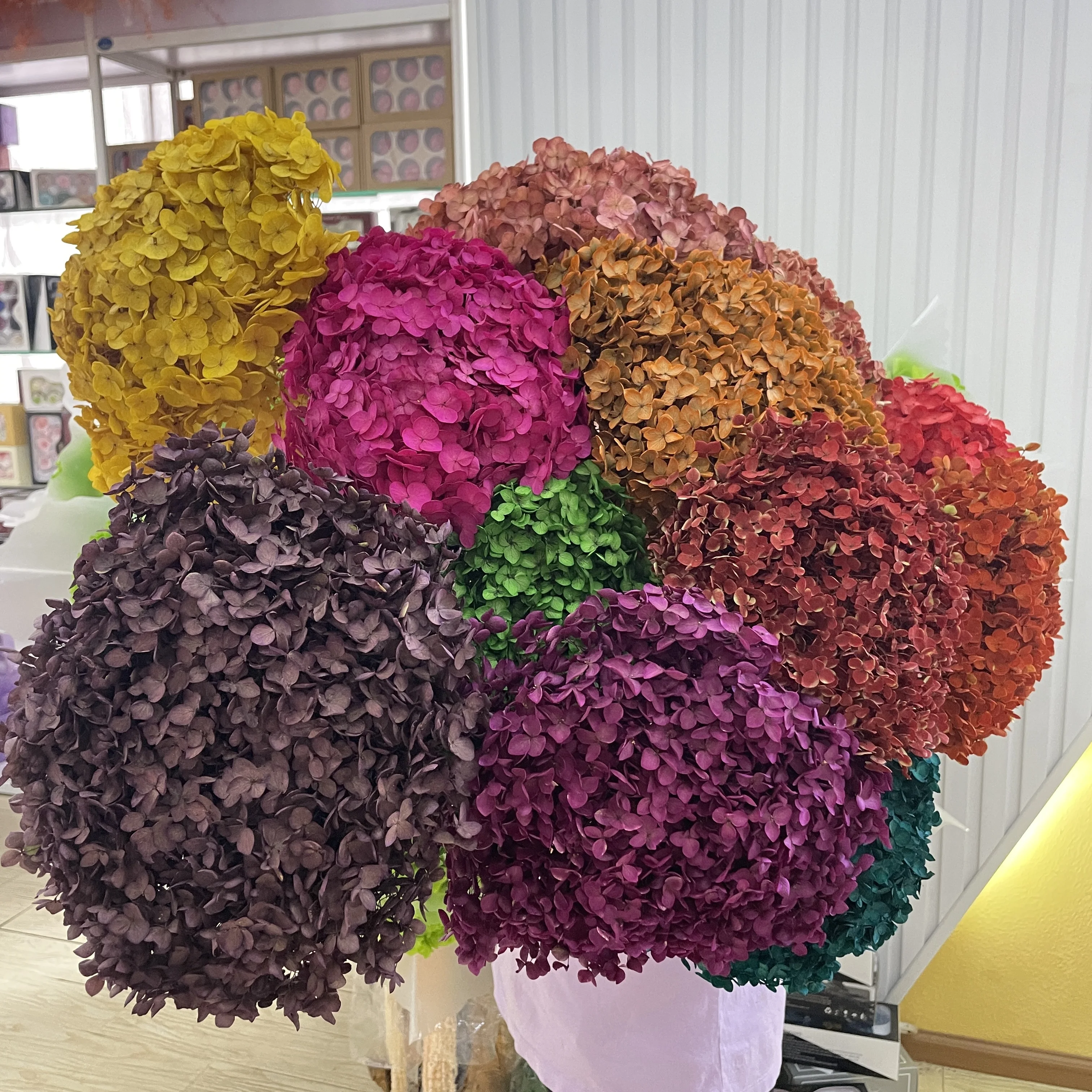 factory sales  preserved real dry good quality anna hydrangea wedding decoration