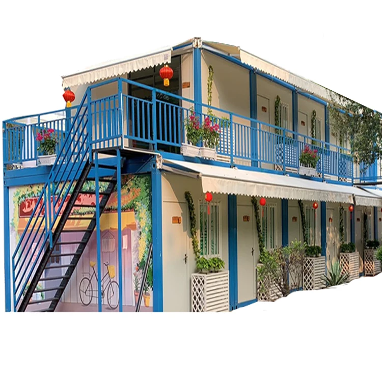 Китайский контейнерный дом, передвижное офисное общежитие, маленький Двухэтажный Сборный быстросборный модульный контейнерный дом