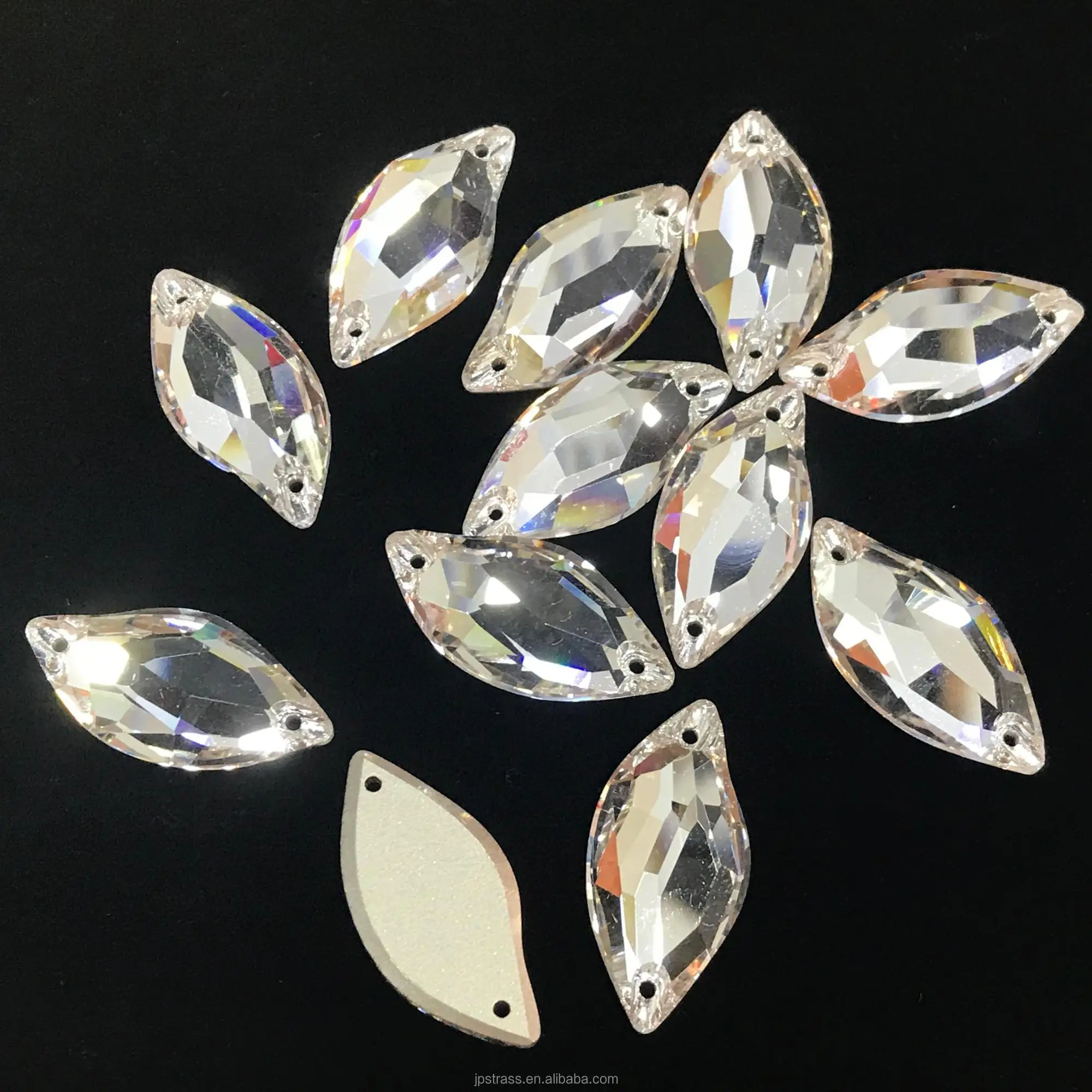 Seed Beads Shapes Supplies Fancy Sew on Crystal Beads Glass for Jewelry Making Tear Drop 28mm Transfer Rhinestones for Clothes