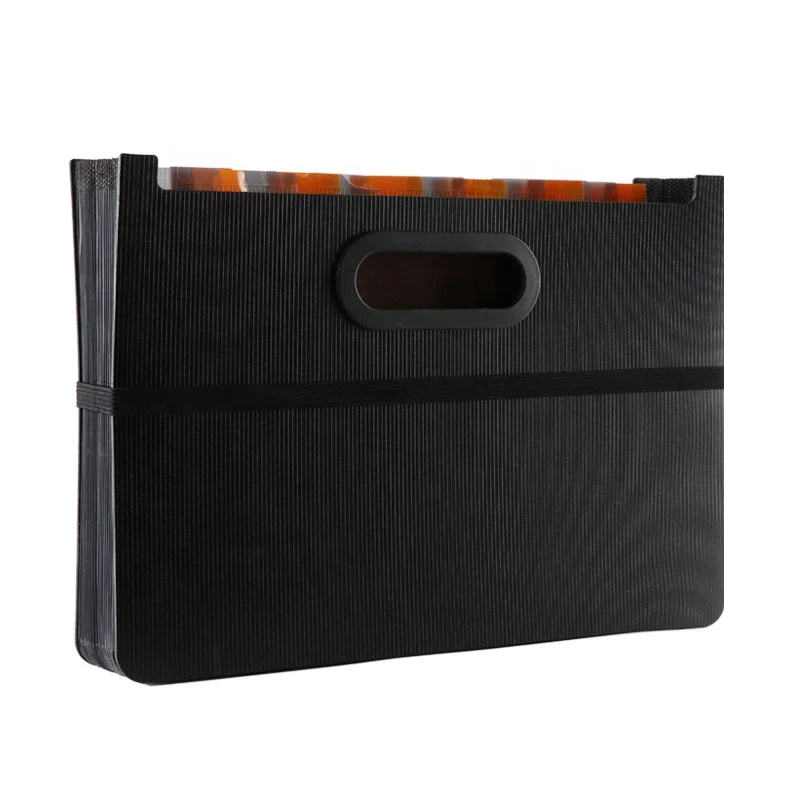 Large Capacity A4 Black Office 24 Pockets Organ Bag documents  bag