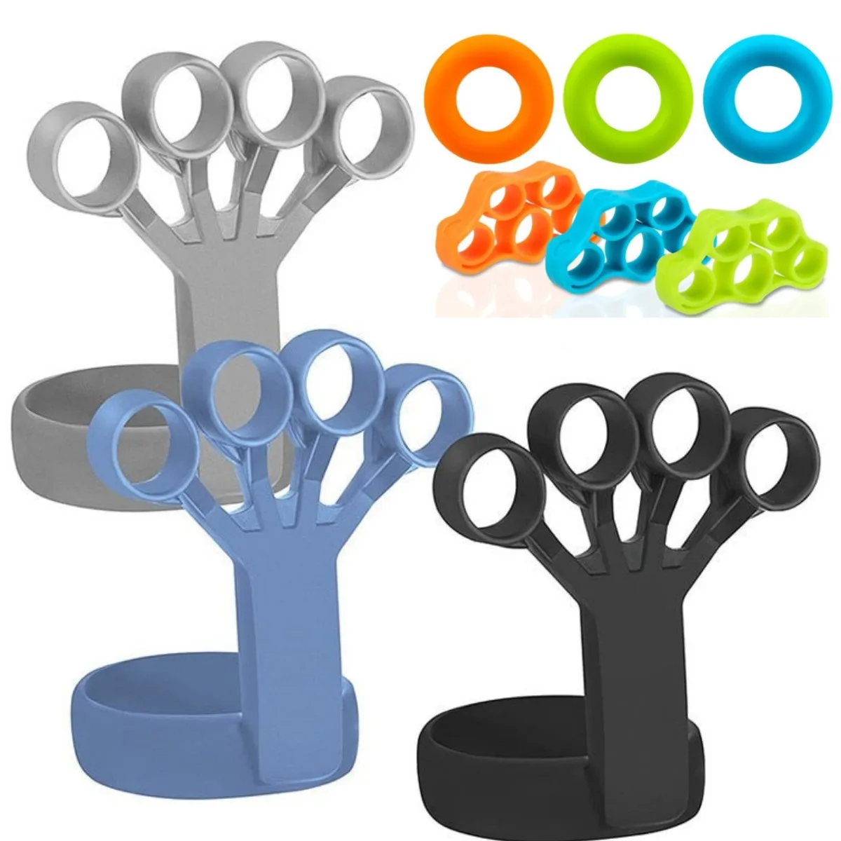 Finger Excise Silicone Grip Device Finger Exercise Stretcher Arthritis Hand Grip Trainer Strengthen Rehabilitation Training