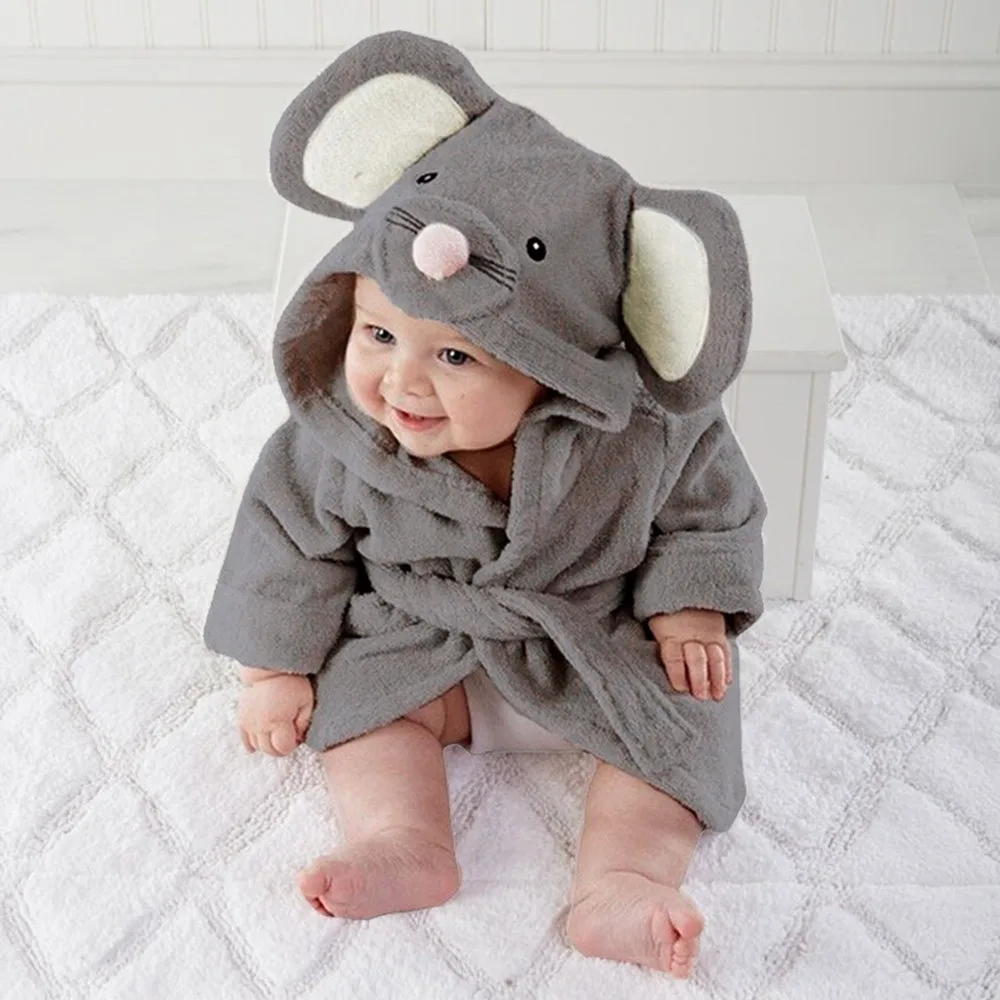 Soft warm Cartoon Cute Animal Shaped 100% polyester flannel fleece children pajamas Wearable baby bathrobe