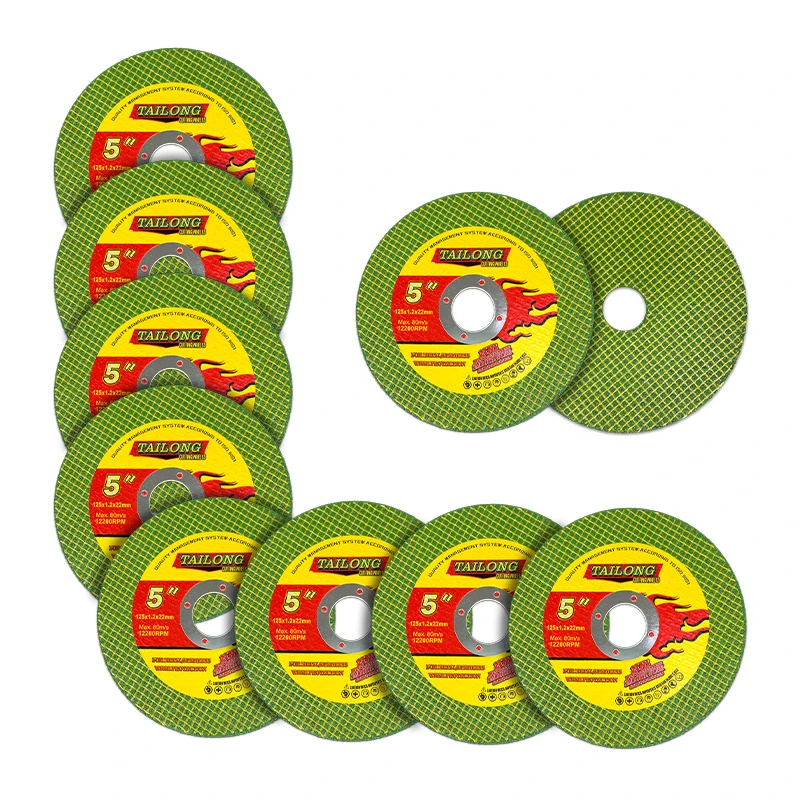 Tailong OEM 125*1 2 4-дюймовый режущий диск для стального металлического железа Лучшая цена характеристики карбида кремния оксид алюминия Заводские абразивы
