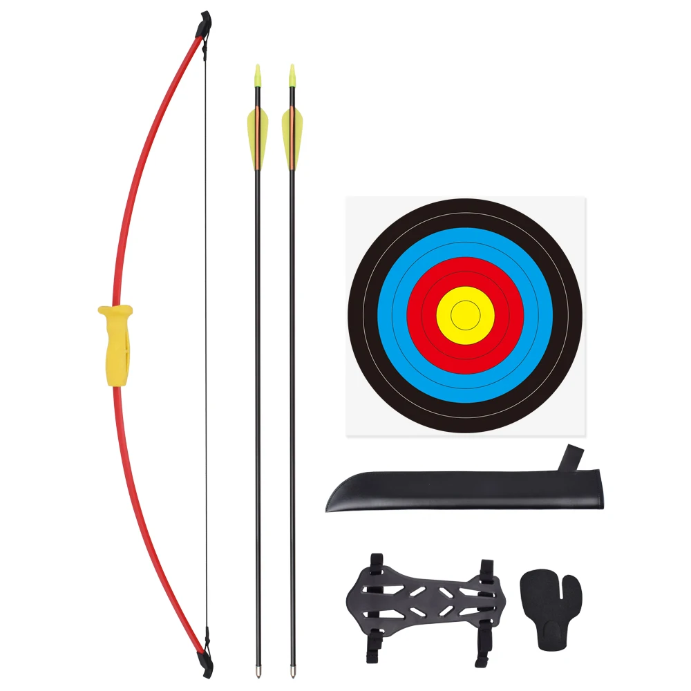 Youth bow set 10lbs archery toy fiberglass bow kit 4-8 years old