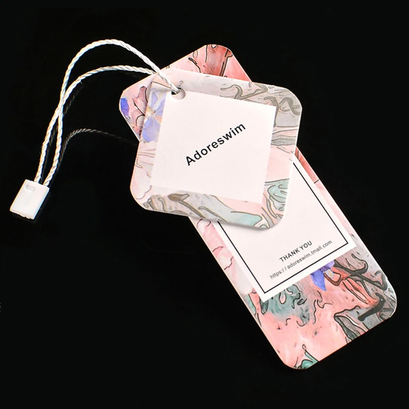 High End Custom Thick Paper Hang Tags for Clothes,Eco friendly spot UV Paper Hangtags