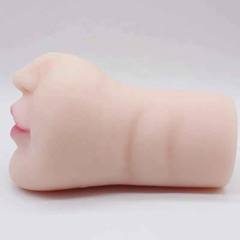 Soft Silicone Skin Color Deep Throat Sex Tongue Masturbation Sucking Cup Realistic Oral Clit Vagina Sex Doll for Men