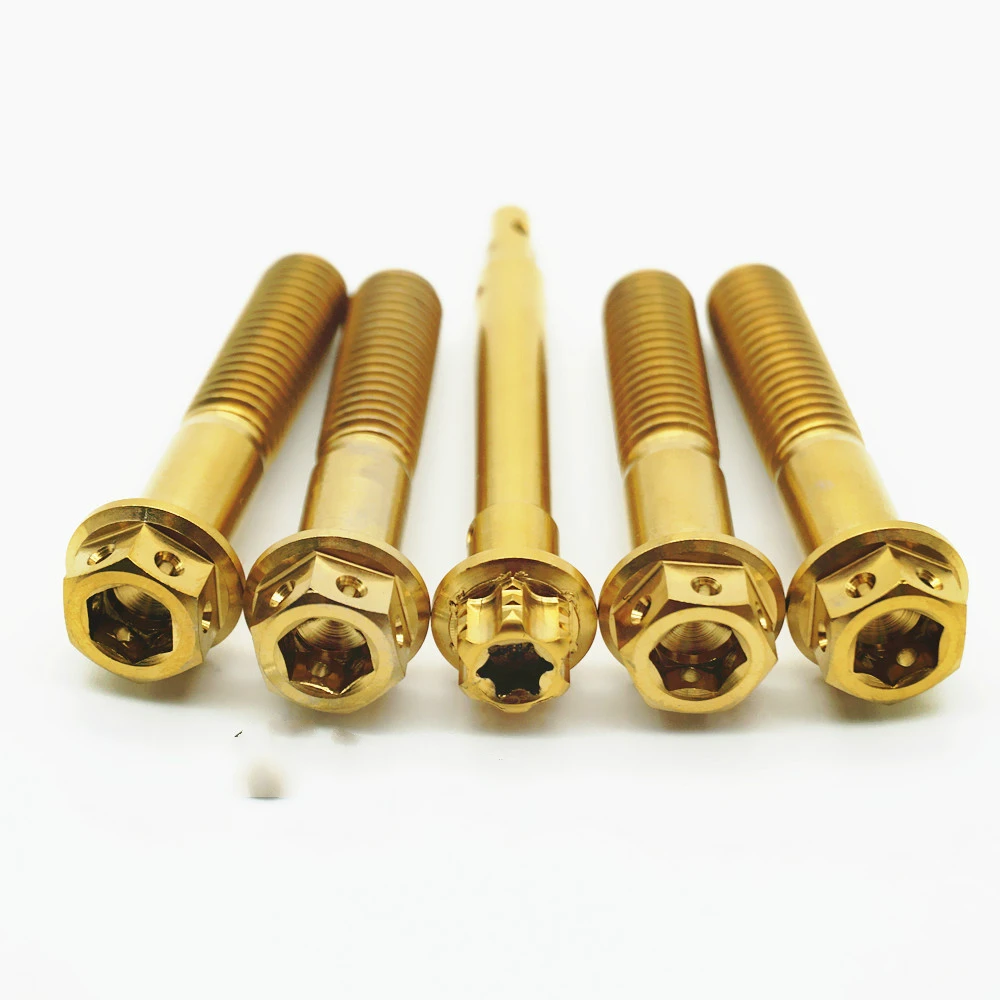 Титановый штангенциркуль Ti-leader, штифт или винт с шестигранным углублением, M8 X 40 мм, для ремонта, «сделай сам», золотистый, синий, болты