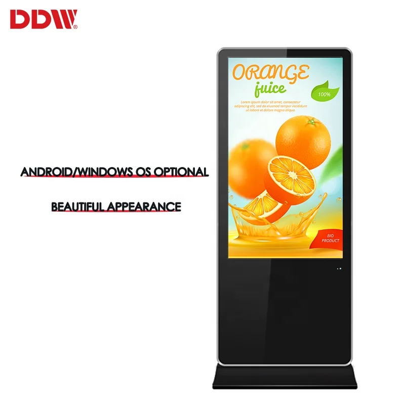 32 43 49 55 inch floor standing advertising digital signage and displays with camera
