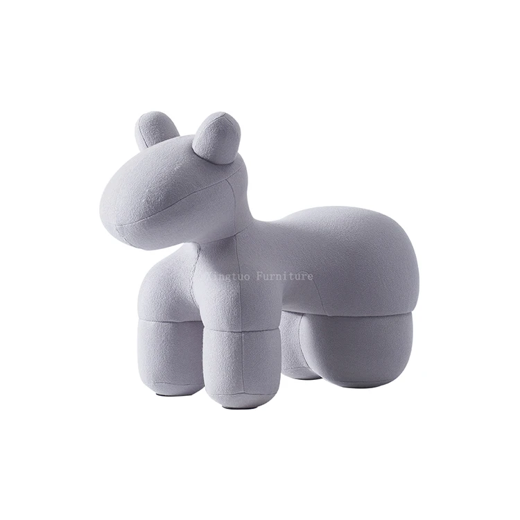 Wholesale best fabric design animal modern lounge chairs blue modern leisure pony chair