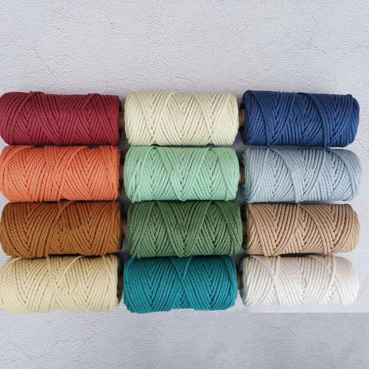  twisted braided cord 3 mm 100 meters linen cotton