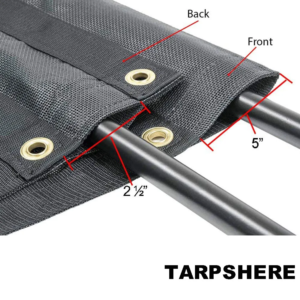 custom shade screen black heavy duty pvc vinyl coated polyester trailer dump truck mesh tarp for system