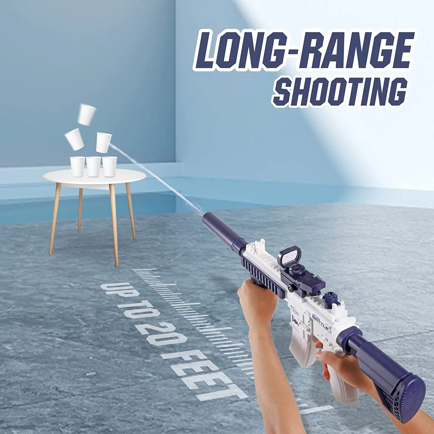 New Hot Selling Electric Water Gun M416 Automatic Water Soaker Gun for Kids High Pressure Long Range   Gun Water