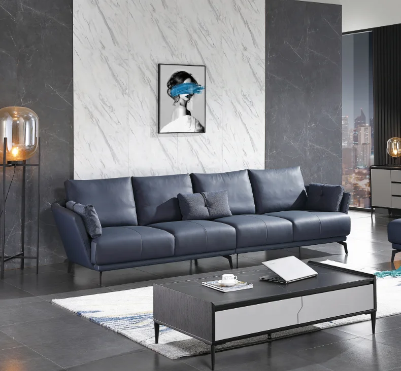 
Furniture Factory Provided Living Room Sofas Leather Sofa Royal Sofa Set Living Room Cover Antique Wood Style Packing Modern 