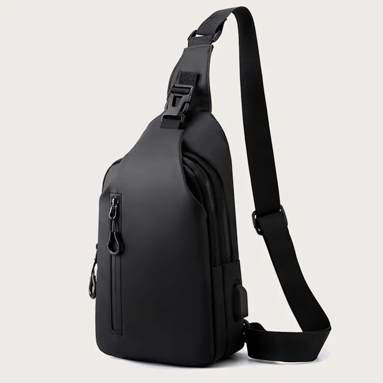 Custom Hiking Chest Bag Men Waterproof Shoulder Polyester Crossbody Mini Sling Bag