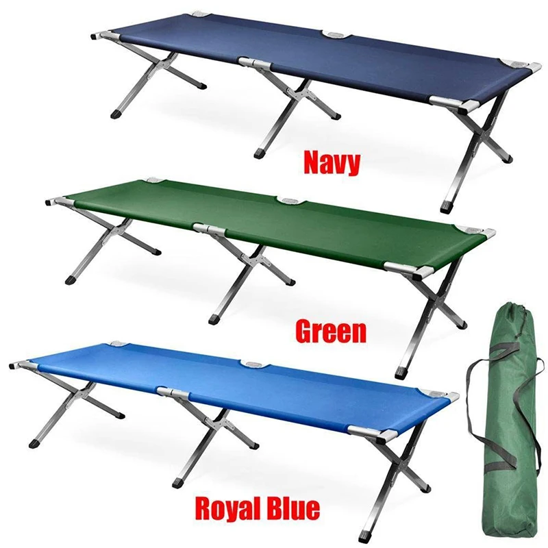Fold-able easy carrying aluminum and metal folding bed stretcher military bed army cot folding camping bed