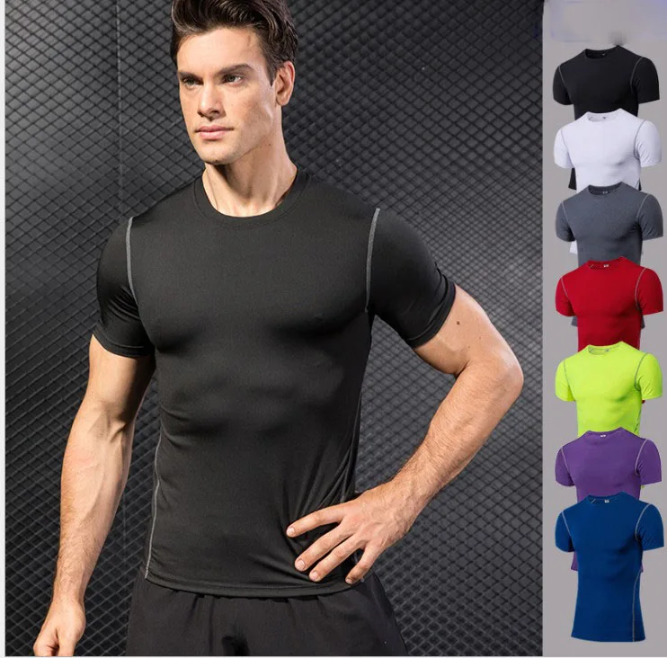 Лидер продаж, Мужская крутая компрессионная футболка с коротким рукавом