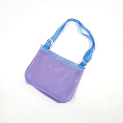 JAKIJAYI Sea Shell Shoulder Bag Toy Handbag Mesh Tote Beach Bag Kids Shell Storage Beach Bags Seashell Cooler