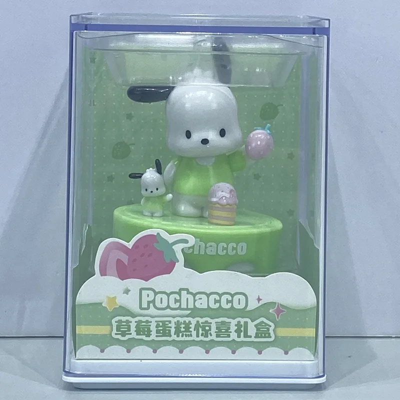 Original Cup Cake Senrion HK KT Cat PVC Figure Set Kawaii Pink Kuromy Melodi Cat Desk Car Figure Ornament Toy Cake Accessories