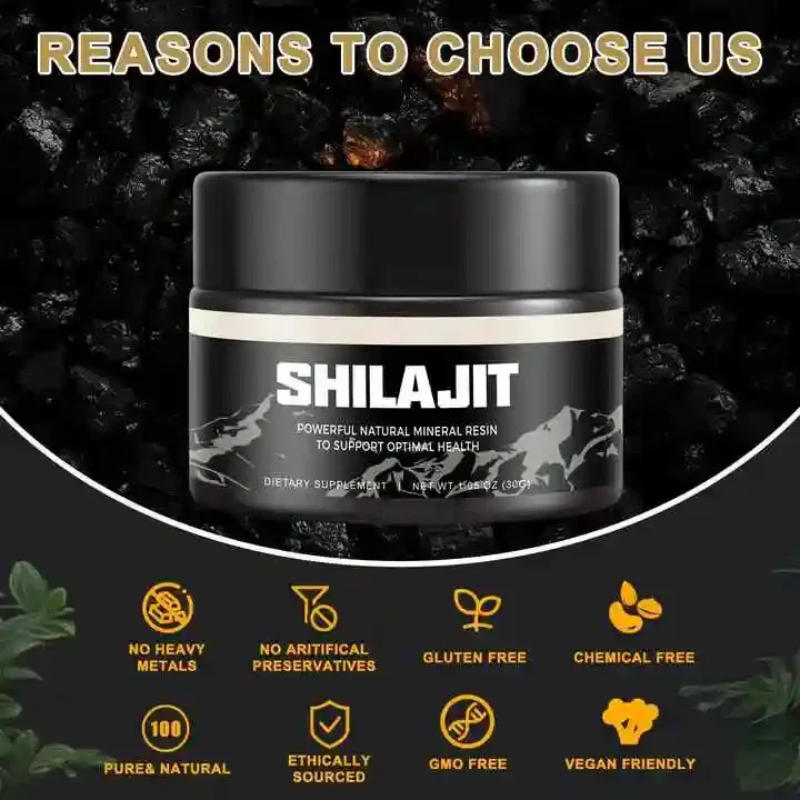 Biocaro Himalayan Shilajit Resin Pure With Fulvic Acid 85+ Trace Minerals Shilajit Resin Private Label