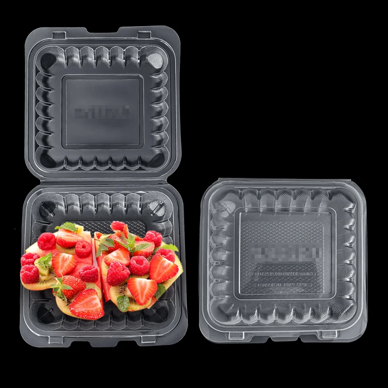 Design Food Grade Takeaway Freezer Plastic Rotisserie Chicken Box With PP Lid