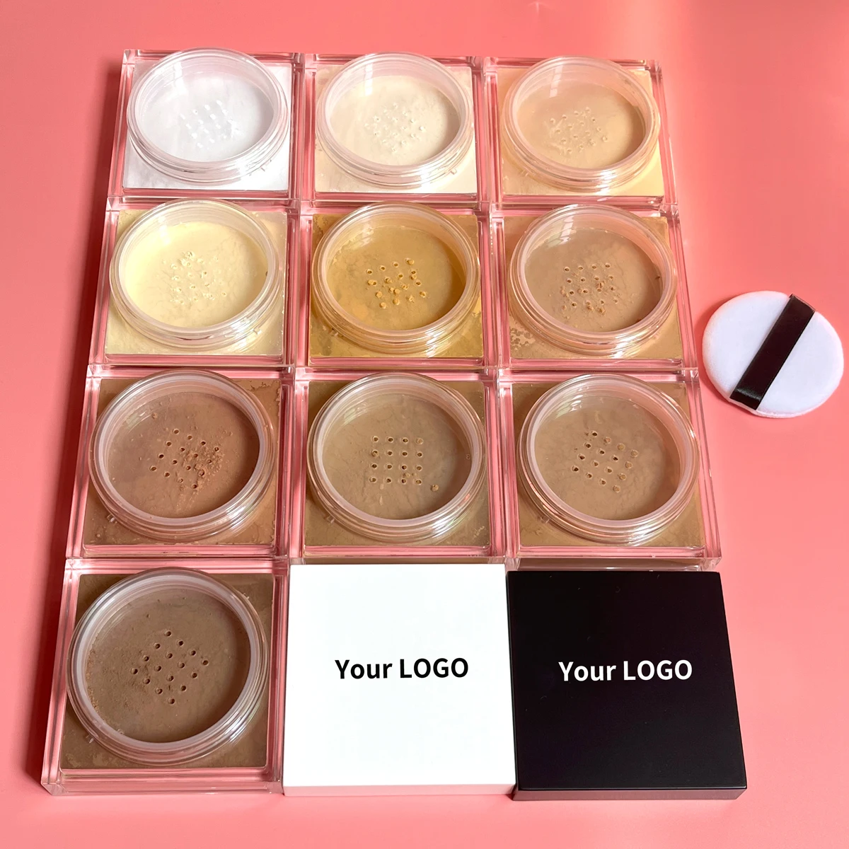 Оптовая продажа, пудра для макияжа лица, 6 цветов, частная марка, прозрачная пудра