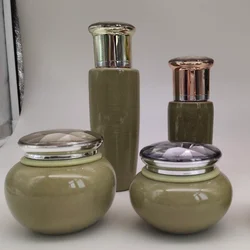 Personal care luxury ceramics bottle set Ice crack cream lotion ceramic bottles
