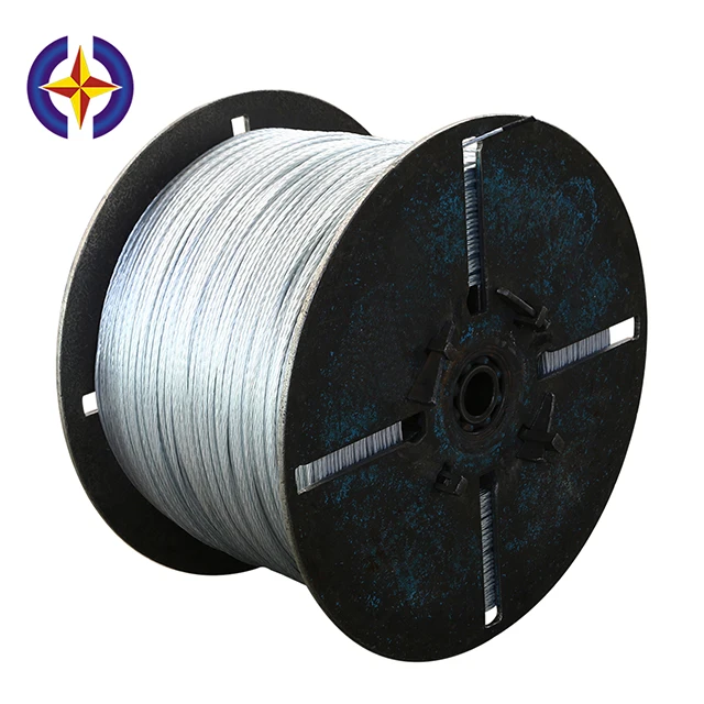High Tensile Strength Galvanized Steel Wire Packed on Reel Used for ACSR Conductor