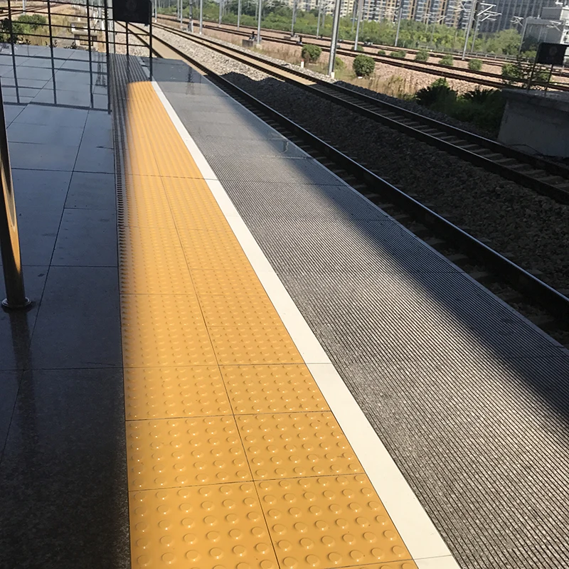 Non-slip epdm road park blind point outdoor warning tactile indicator paving floor rubber tile