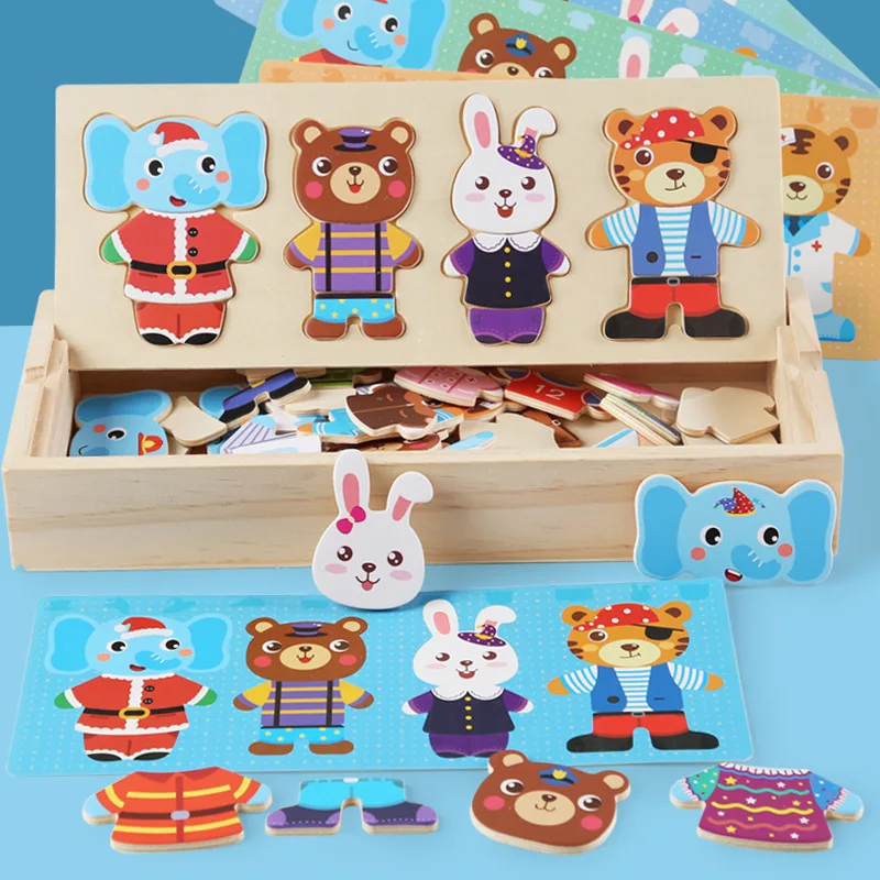 Распродажа деревянные игрушки-пазлы для одежды