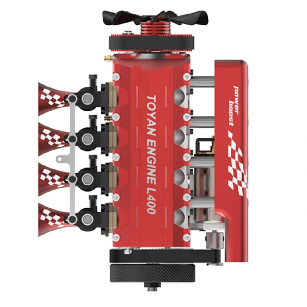 TOYAN FS-L400 Mini Engine DIY Toys Cylinder Four-Stroke Methanol Water-Cooled Gas Engine Model 1/10 RC Car Boat Vehicles Parts