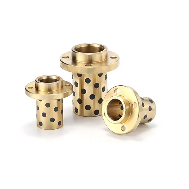 Precision Sleeve Steel Iron LMF Self Lubricating Brass Bronze Flange Graphite Copper Bearings Bushings