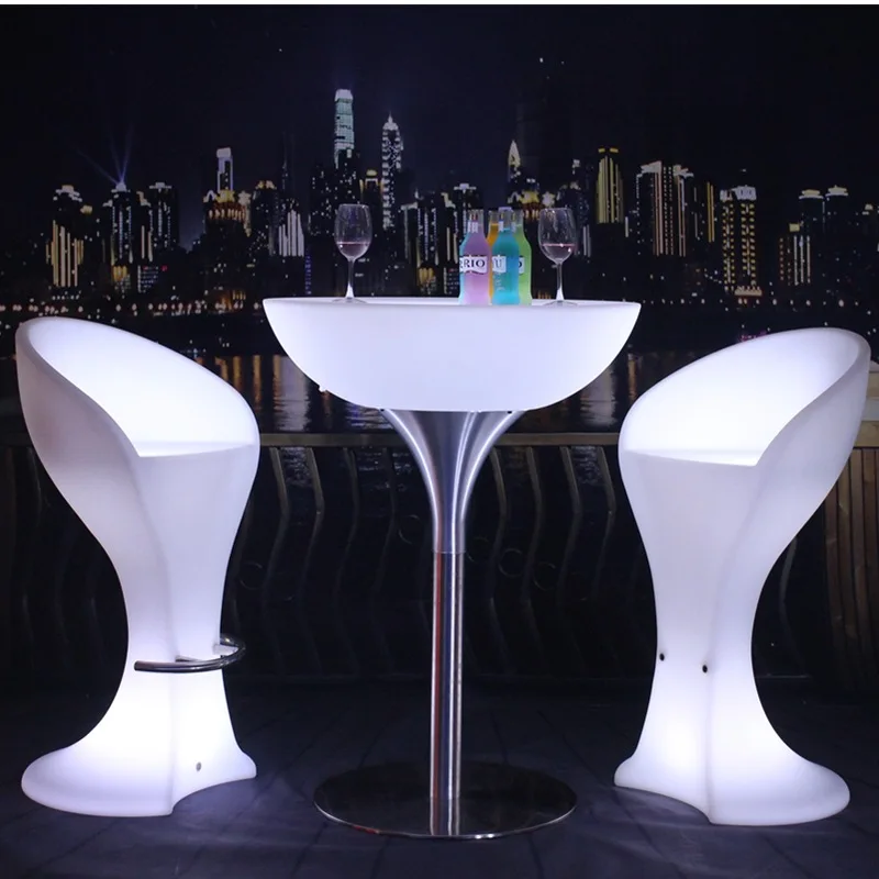 High class club RGV light cocktail led outdoor bar table
