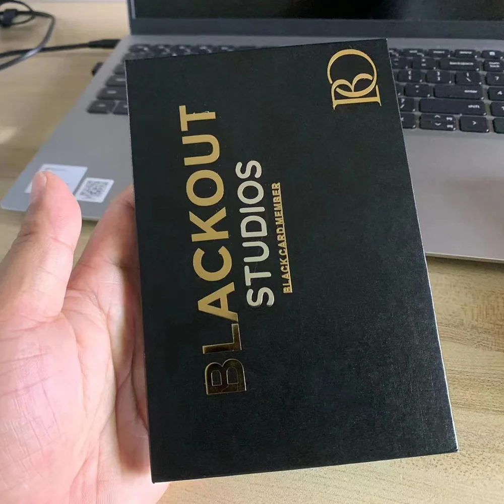 Custom Logo Printed Black Cardbox Bank Card Box Luxury VIP Credit Card Packaging Gift Box