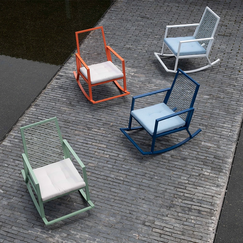 outdoor rope sofa rocker set KD aluminum rocking chair  patio garden sets lounge furniture outdoor