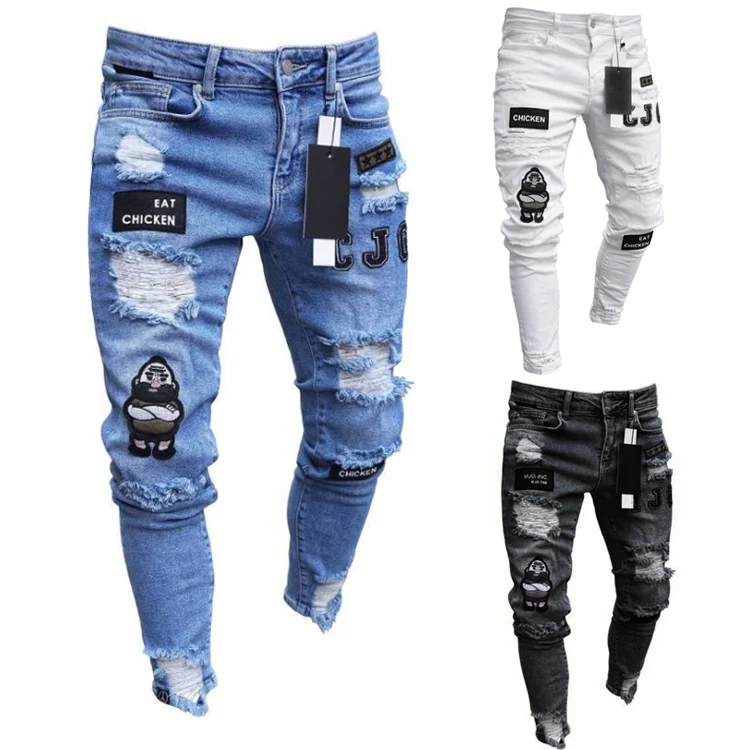 Привлекательная цена новый тип летние большие и высокие расслабляющие мужские новейшие джинсы (1600137078759)