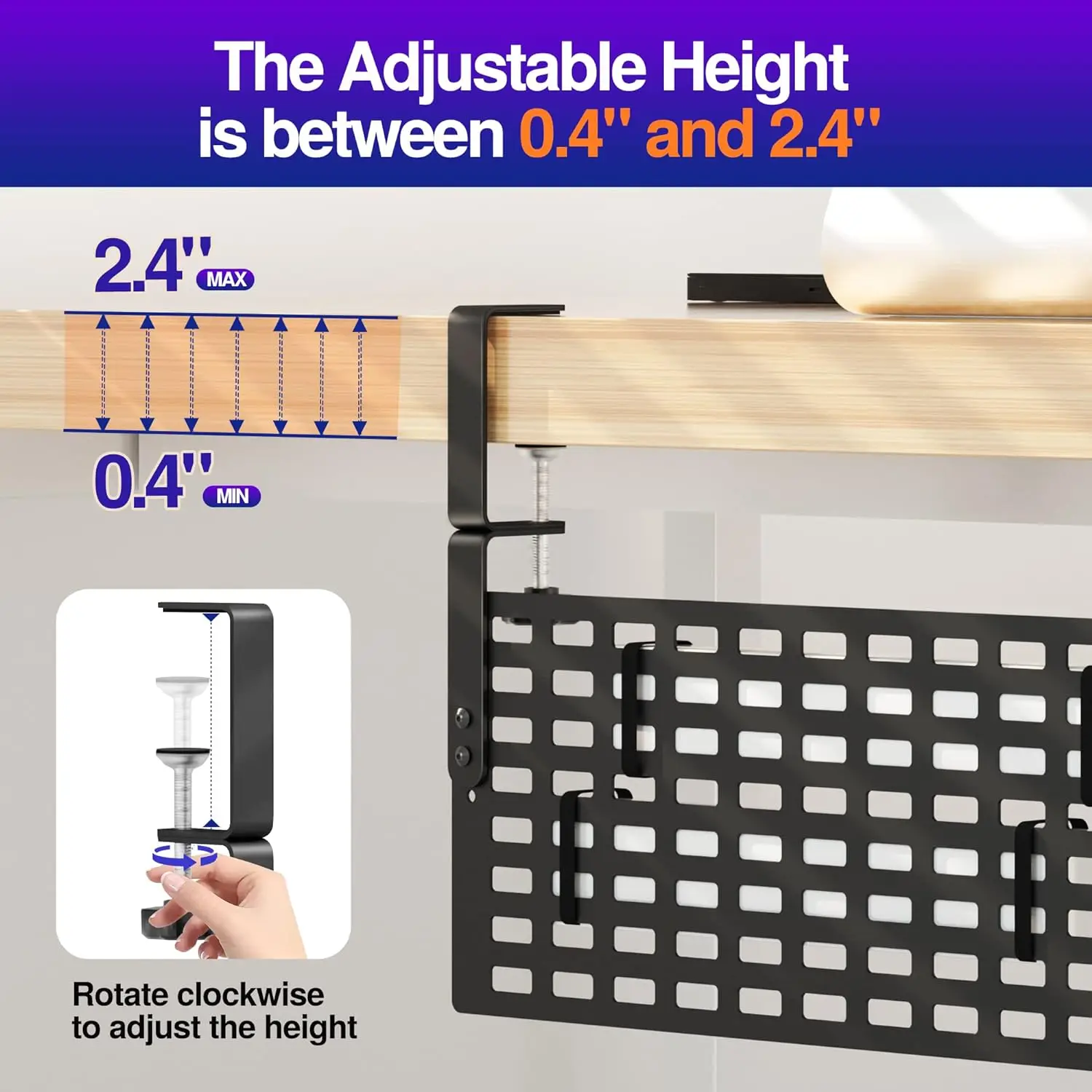 Under Desk Cable Management Save Space Desk Wire Rack for Office Desk Home Wire Tray Rack Office Cable Management