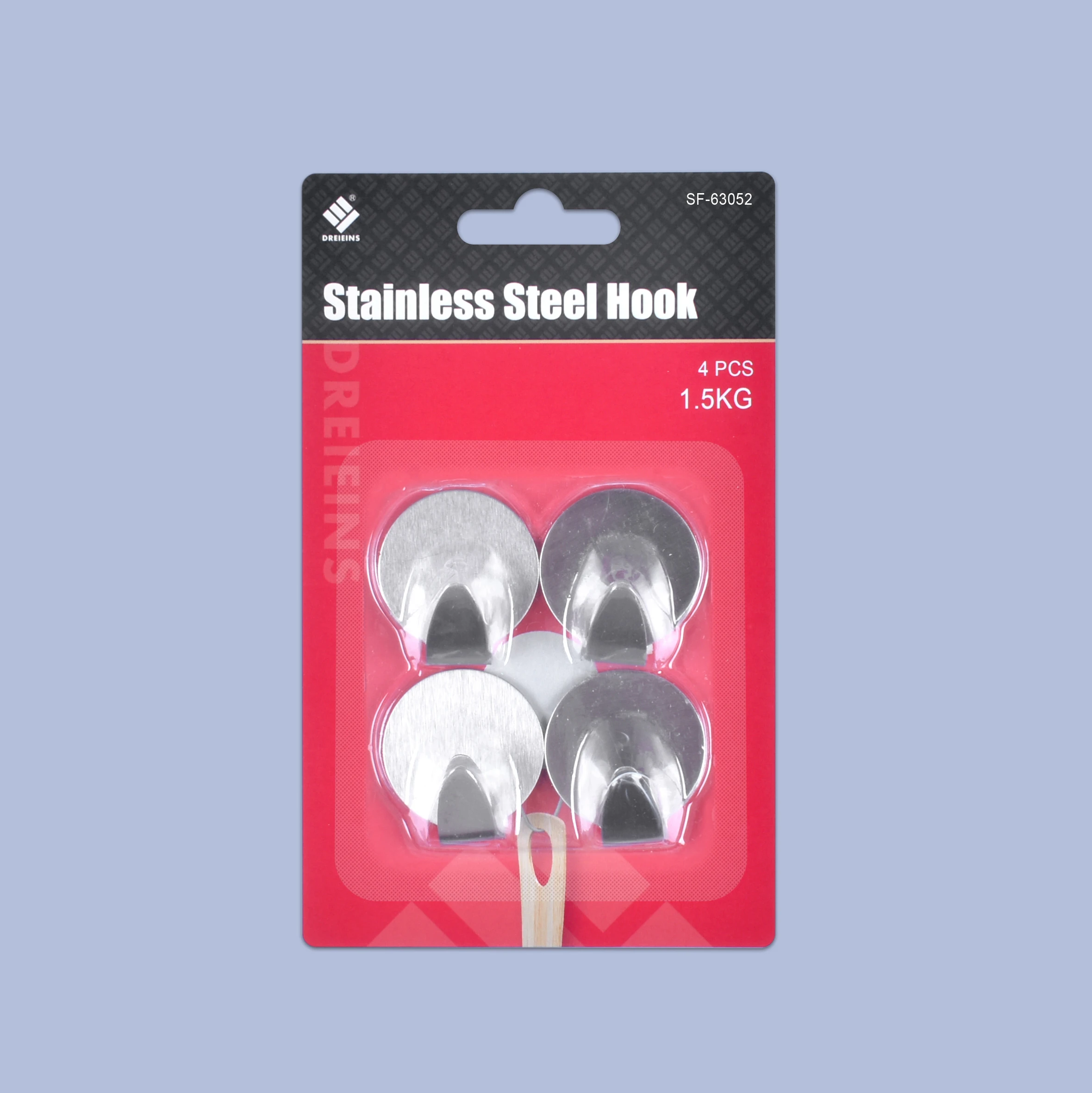 Shanfeng 1.5kg Stainless Steel Hanging Metal Adhesive Hook (62564064308)