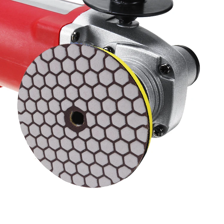 7Pcs Set of 4 Inch Dry Use Diamond Flexible Buffing & Polishing Pads for Granite Concrete Travertine Marble Polishing