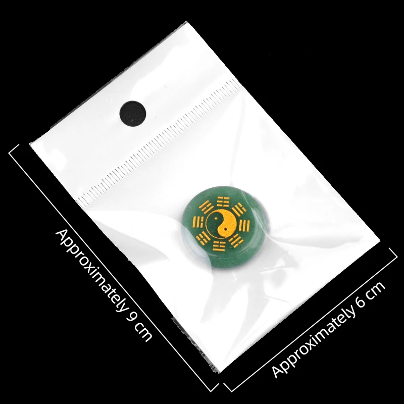 Factory Supply Natural Crystal Yellow Jade Agate Carvingyin And Yang Gossip Tai Chi Diagram Carving Yellow Jade Stone Gossip