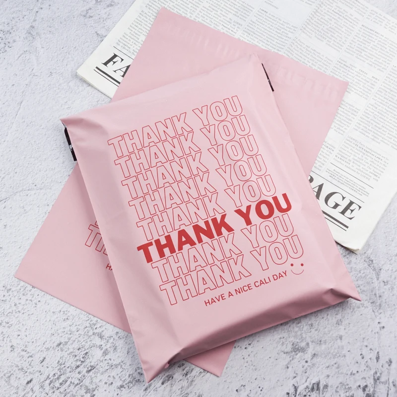 self adhesive sealing matte pink mailer poly envelopes packing brand hot sale brand polybag plastic shipping bag