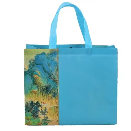 Custom design shopping bag jacquard woven tapestry tote bag grocery bag