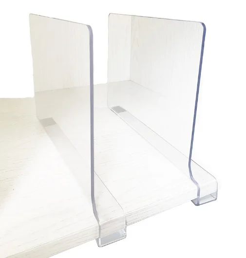 Hot Sale Clear Plastic Plastic Shelf Dividers Closet Shelf Organizer Divider